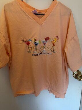 Sea Breeze Orange Beach Tee W 2X